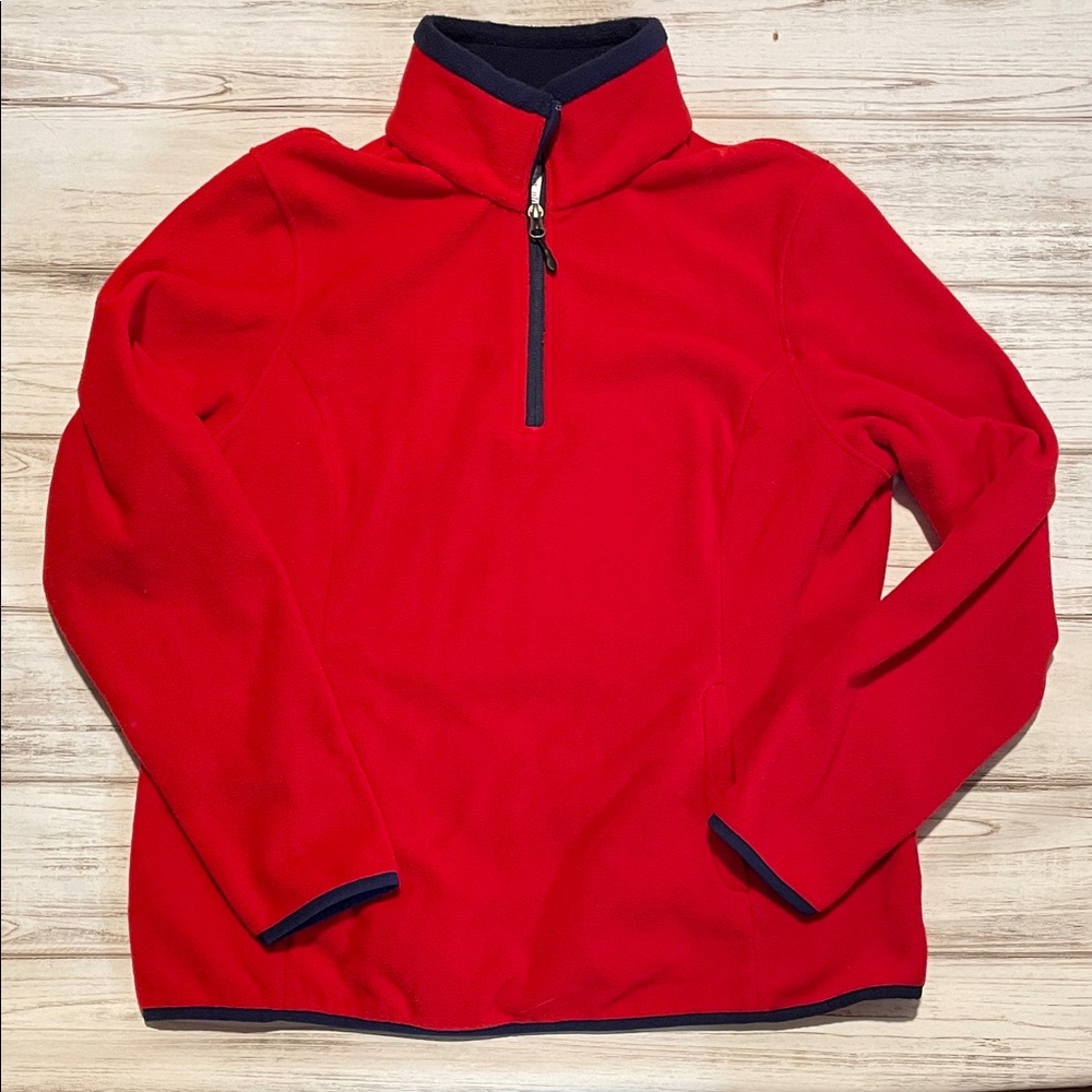 Amazon Essentials Red Women's Half-Zip Sweatshirt